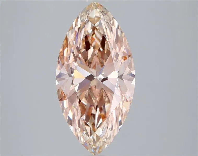 2.49ct Marquise Lab Grown Diamond (Colour Fancy Intense Yellowish Pink, Clarity VS1, IGI Certified)