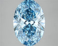 2.50ct Oval Lab Grown Diamond (Colour Fancy Vivid Blue, Clarity VVS2, IGI Certified)