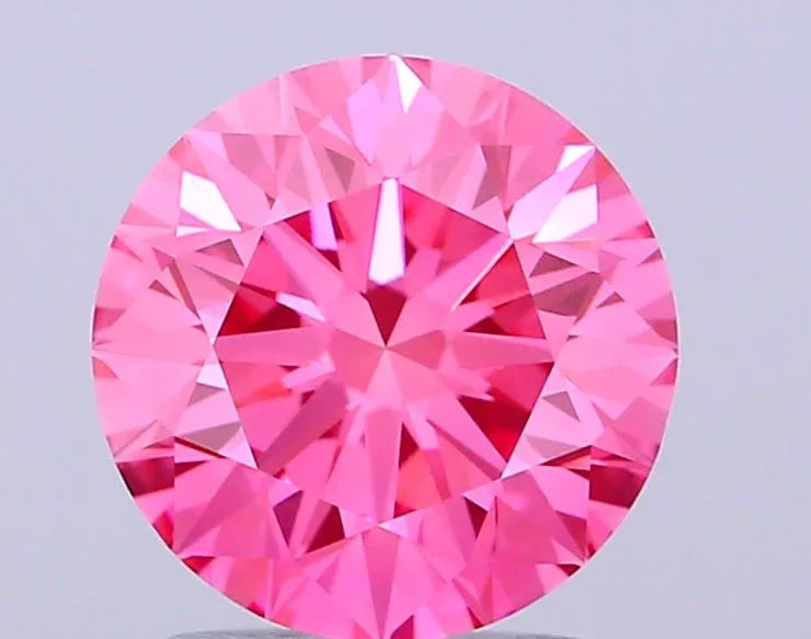 2.50ct Round Lab Grown Diamond (Colour Fancy Vivid Pink, Clarity VS1, Cut EX, IGI Certified)