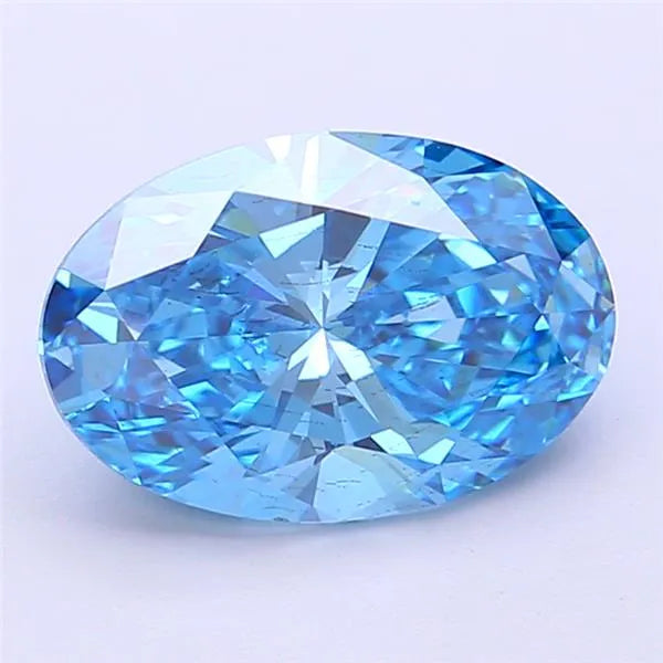 2.51ct Oval Lab Grown Diamond (Colour Fancy Vivid Blue, Clarity SI1, Uncertified)