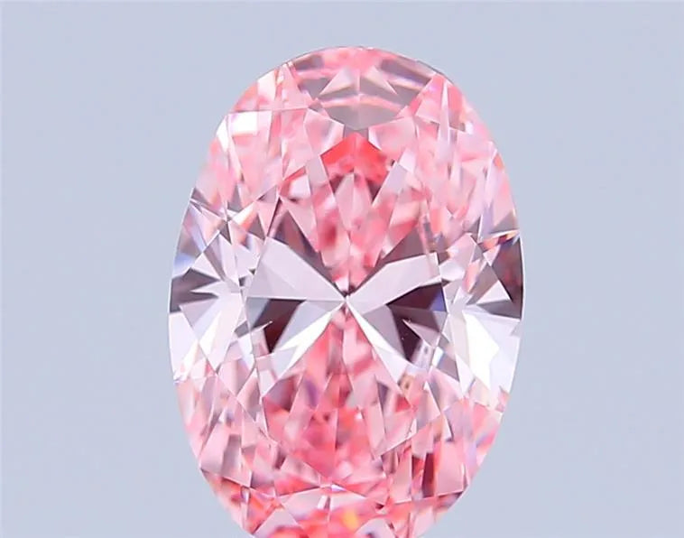 2.51ct Oval Lab Grown Diamond (Colour Fancy Vivid Pink, Clarity VVS2, IGI Certified)