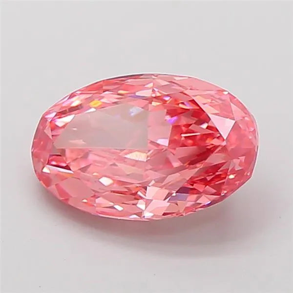 2.51ct Oval Lab Grown Diamond (Colour Fancy Vivid Pink, Clarity VVS2, IGI Certified)