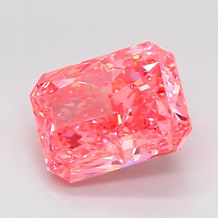 2.51ct Radiant Lab Grown Diamond (Colour Fancy Vivid Pink, Clarity VVS2, IGI Certified)