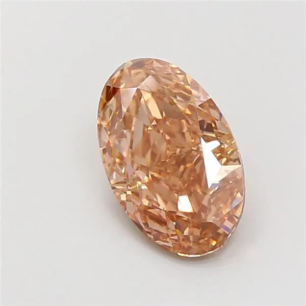 2.52ct Oval Lab Grown Diamond (Colour Fancy Light Brown, Clarity VS1, IGI Certified)