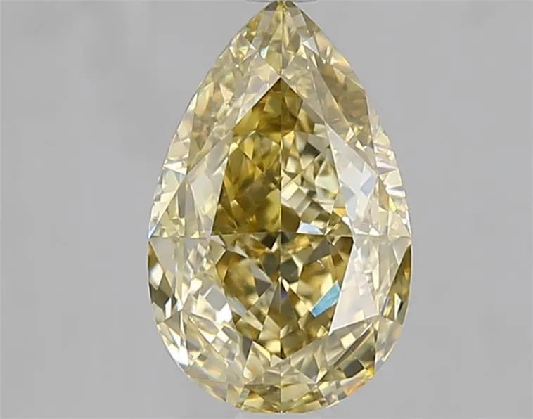 2.52ct Pear Natural Diamond (Colour Fancy Deep Yellow, Clarity VS2, GIA Certified)