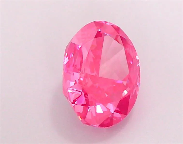 2.53ct Oval Lab Grown Diamond (Colour Fancy Vivid Pink, Clarity VS1, IGI Certified)