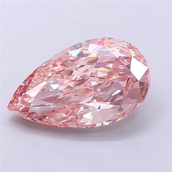 2.53ct Pear Lab Grown Diamond (Colour Fancy Vivid Pink, Clarity VS1, IGI Certified)