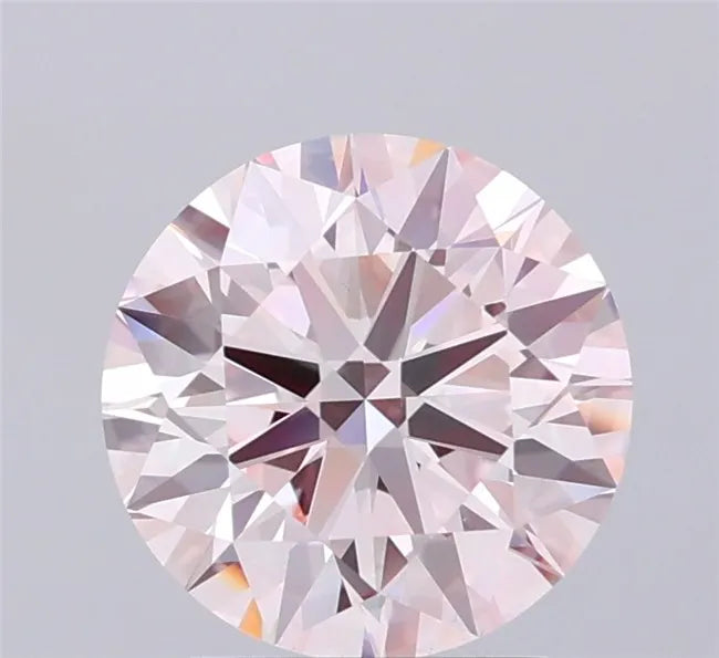2.54ct Round Lab Grown Diamond (Colour Fancy Light Pink, Clarity VVS1, Cut ID, IGI Certified)
