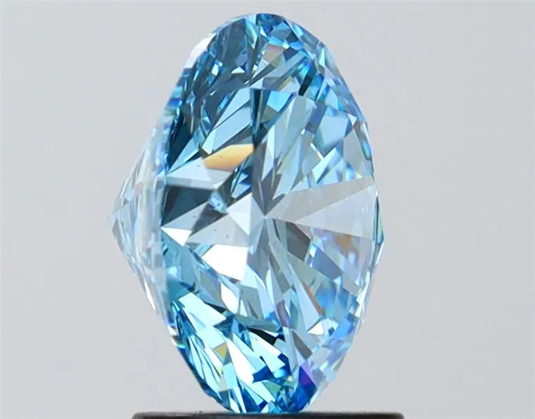 2.54ct Round Lab Grown Diamond (Colour Fancy Vivid Blue, Clarity SI1, Cut EX, IGI Certified)
