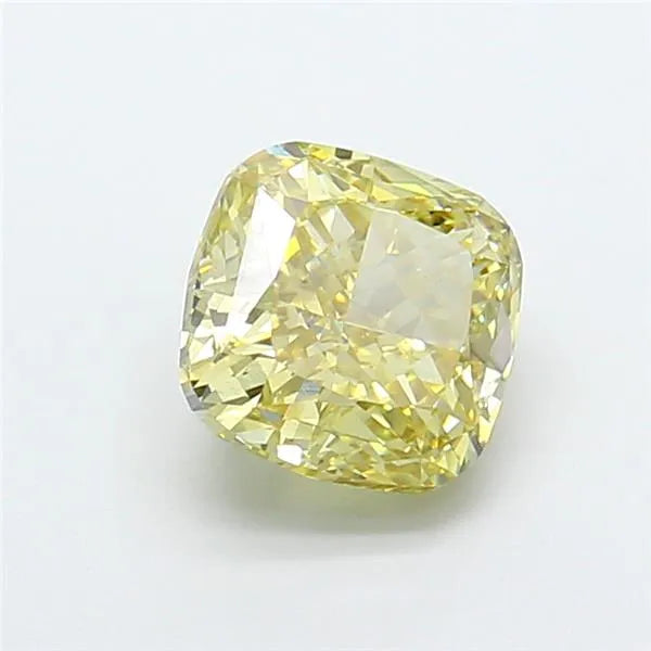 2.55ct Cushion modified Lab Grown Diamond (Colour Fancy Yellow, Clarity VS2, IGI Certified)