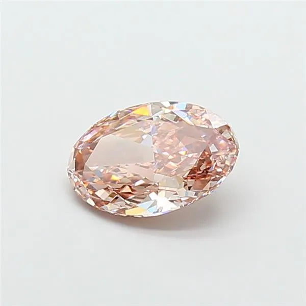 2.55ct Oval Lab Grown Diamond (Colour Fancy Light Brown, Clarity VS1, IGI Certified)