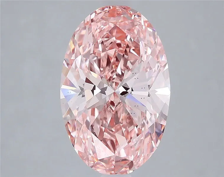 2.56ct Oval Lab Grown Diamond (Colour Fancy Vivid Pink, Clarity VS2, IGI Certified)