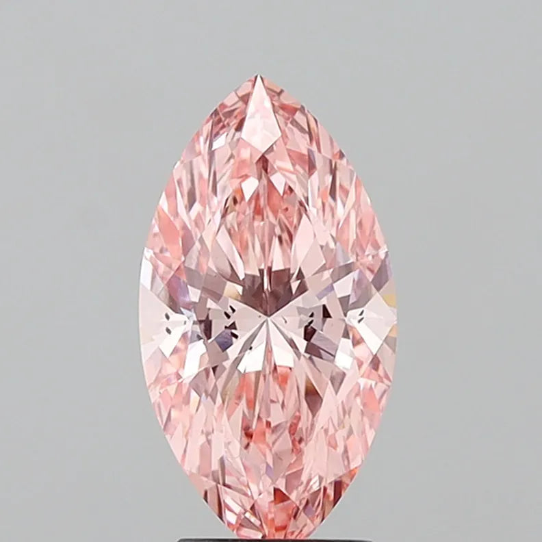 2.57ct Marquise Lab Grown Diamond (Colour Fancy Vivid Pink, Clarity SI2, IGI Certified)