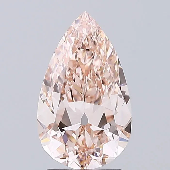 2.59ct Pear Lab Grown Diamond (Colour Fancy Light Brown, Clarity VVS2, IGI Certified)