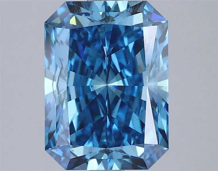 2.59ct Radiant Lab Grown Diamond (Colour Fancy Vivid Blue, Clarity SI1, IGI Certified)