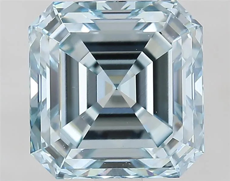2.61ct Asscher Lab Grown Diamond (Colour Fancy Intense Greenish Blue, Clarity VS1, IGI Certified)