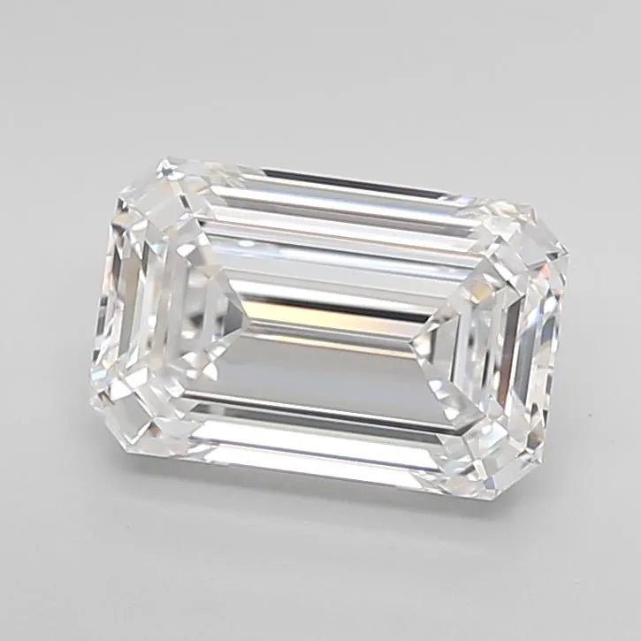 2.64ct Emerald Lab Grown Diamond (Colour D, Clarity IF, Cut EX, IGI Certified)