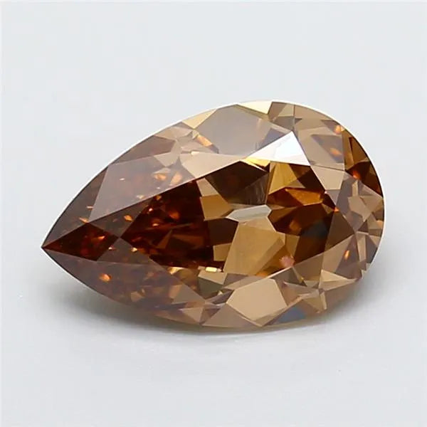 2.69ct Pear Lab Grown Diamond (Colour Fancy Brown, Clarity VVS2, IGI Certified)