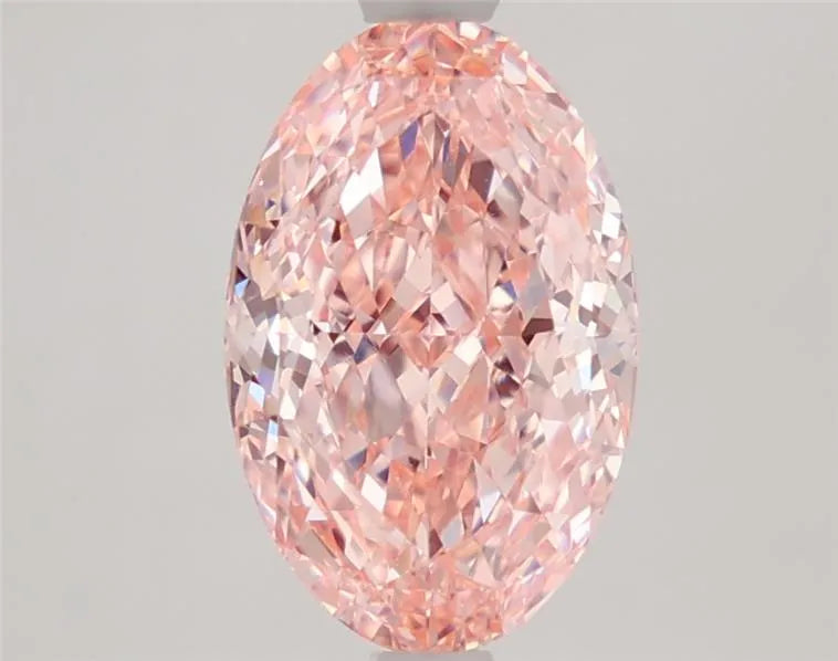 2.70ct Oval Lab Grown Diamond (Colour Fancy Vivid Pink, Clarity VVS2, IGI Certified)