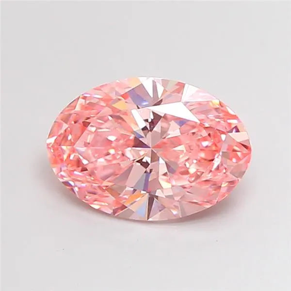 2.71ct Oval Lab Grown Diamond (Colour Fancy Vivid Pink, Clarity VS1, IGI Certified)