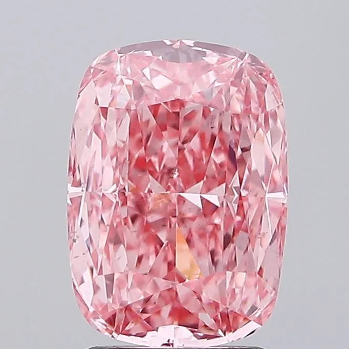 2.72ct Cushion modified Lab Grown Diamond (Colour Fancy Vivid Pink, Clarity VS2, IGI Certified)