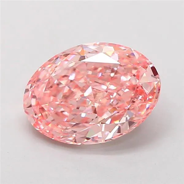 2.74ct Oval Lab Grown Diamond (Colour Fancy Vivid Pink, Clarity VVS2, IGI Certified)