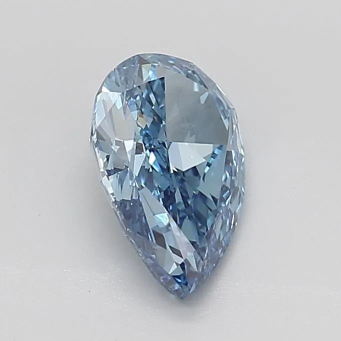 2.76ct Pear Lab Grown Diamond (Colour Fancy Vivid Blue, Clarity VS1, IGI Certified)