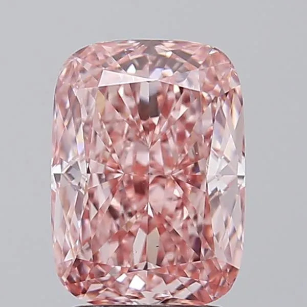 2.77ct Cushion modified Lab Grown Diamond (Colour Fancy Vivid Pink, Clarity VS1, IGI Certified)