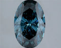 2.77ct Oval Lab Grown Diamond (Colour Fancy Deep Blueish Green, Clarity SI2, Cut EX, IGI Certified)