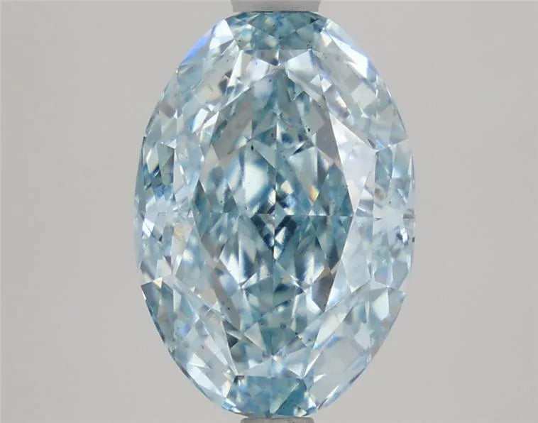 2.77ct Oval Lab Grown Diamond (Colour Fancy Vivid Blue, Clarity SI1, Uncertified)