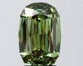 2.78ct Cushion modified Lab Grown Diamond (Colour Fancy Vivid Green, Clarity VS1, IGI Certified)