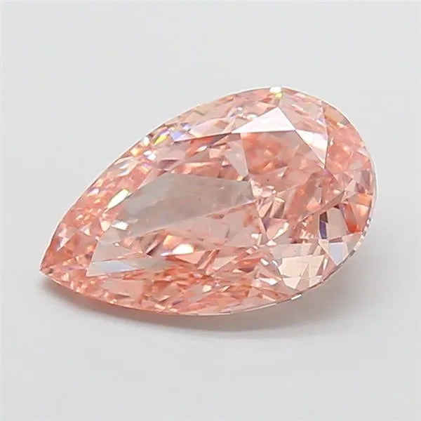 2.89ct Pear Lab Grown Diamond (Colour Fancy Vivid Pink, Clarity VS1, IGI Certified)