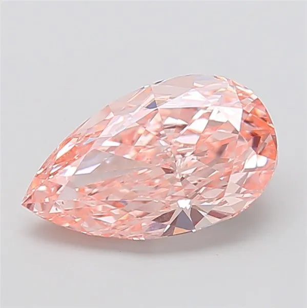 2.90ct Pear Lab Grown Diamond (Colour Fancy Vivid Pink, Clarity VVS2, IGI Certified)