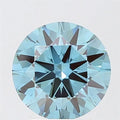 2.94ct Round Lab Grown Diamond (Colour Fancy Vivid Greenish Blue, Clarity VS2, Cut EX, IGI Certified)