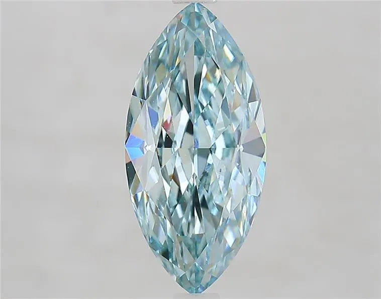 2.97ct Marquise Lab Grown Diamond (Colour Fancy Intense Blueish Green, Clarity VS1, IGI Certified)