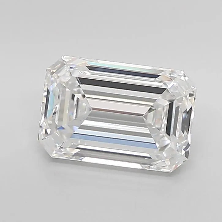 3.00ct Emerald Lab Grown Diamond (Colour D, Clarity IF, Cut EX, IGI Certified)