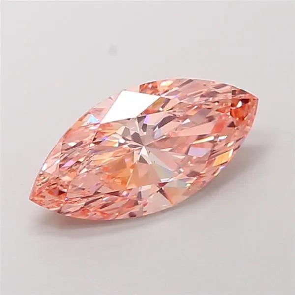 3.00ct Marquise Lab Grown Diamond (Colour Fancy Vivid Brownish Pink, Clarity VS1, IGI Certified)