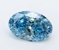 3.00ct Oval Lab Grown Diamond (Colour Fancy Vivid Blue, Clarity VVS2, IGI Certified)