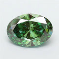 3.00ct Oval Lab Grown Diamond (Colour Fancy Vivid Green, Clarity VS1, IGI Certified)