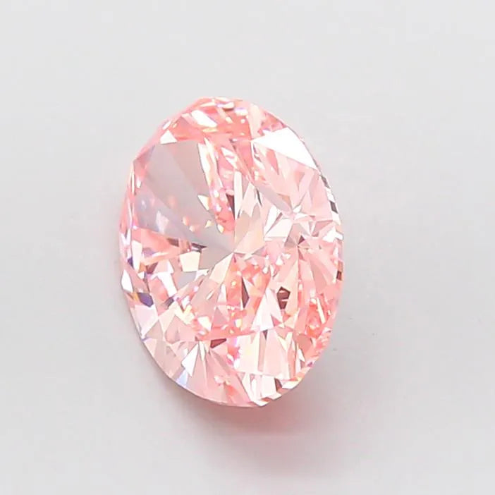 3.00ct Oval Lab Grown Diamond (Colour Fancy Vivid Pink, Clarity VS1, IGI Certified)