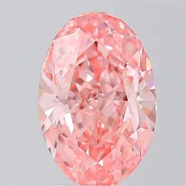 3.00ct Oval Lab Grown Diamond (Colour Fancy Vivid Pink, Clarity VS1, IGI Certified)