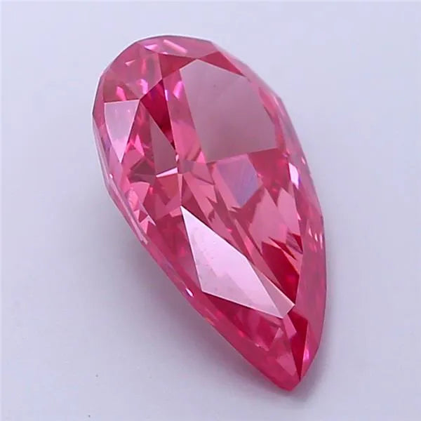 3.00ct Pear Lab Grown Diamond (Colour Fancy Vivid Pink, Clarity VS1, IGI Certified)
