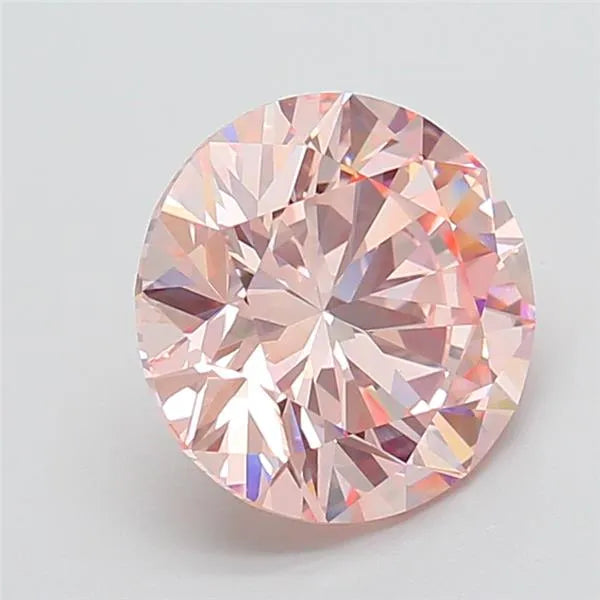 3.00ct Round Lab Grown Diamond (Colour Fancy Intense Pink, Clarity VS1, Cut EX, Uncertified)