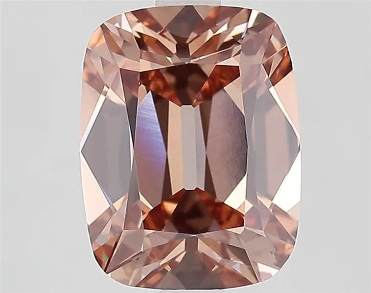 3.01ct Cushion brilliant Lab Grown Diamond (Colour Fancy Light Brown, Clarity VVS2, IGI Certified)