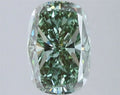 3.01ct Cushion brilliant Lab Grown Diamond (Colour Fancy Vivid Green, Clarity VS2, Cut EX, Uncertified)