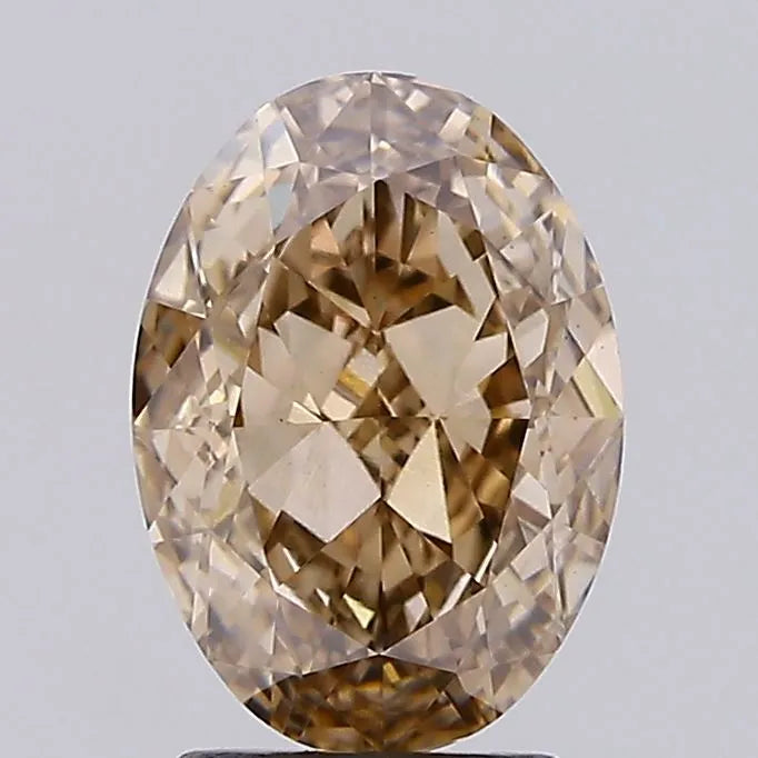 3.01ct Oval Lab Grown Diamond (Colour Fancy Brown, Clarity VS1, IGI Certified)