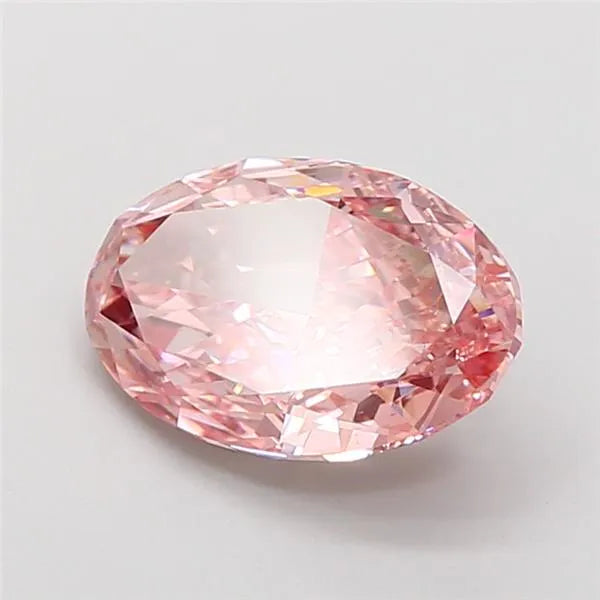 3.01ct Oval Lab Grown Diamond (Colour Fancy Vivid Pink, Clarity VS2, IGI Certified)