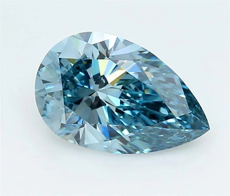 3.01ct Pear Lab Grown Diamond (Colour Fancy Vivid Blue, Clarity VVS2, IGI Certified)