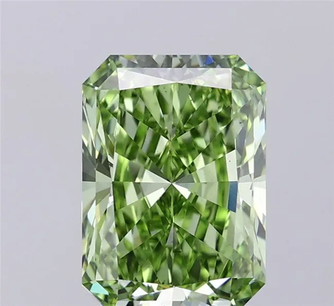 3.01ct Radiant Lab Grown Diamond (Colour Fancy Vivid Green, Clarity VS1, IGI Certified)