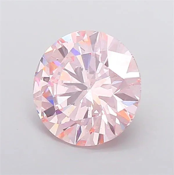 3.01ct Round Lab Grown Diamond (Colour Fancy Intense Pink, Clarity VS2, Cut EX, IGI Certified)